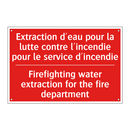 Extraction d'eau pour la lutte /.../ - Firefighting water extraction /.../