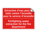 Extraction d'eau pour la lutte /.../ - Firefighting water extraction /.../