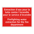 Extraction d'eau pour la lutte /.../ - Firefighting water extraction /.../