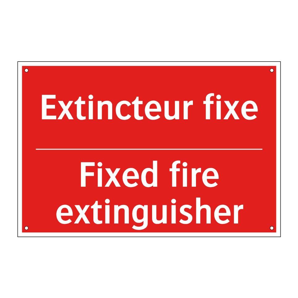 Extincteur fixe - Fixed fire extinguisher
