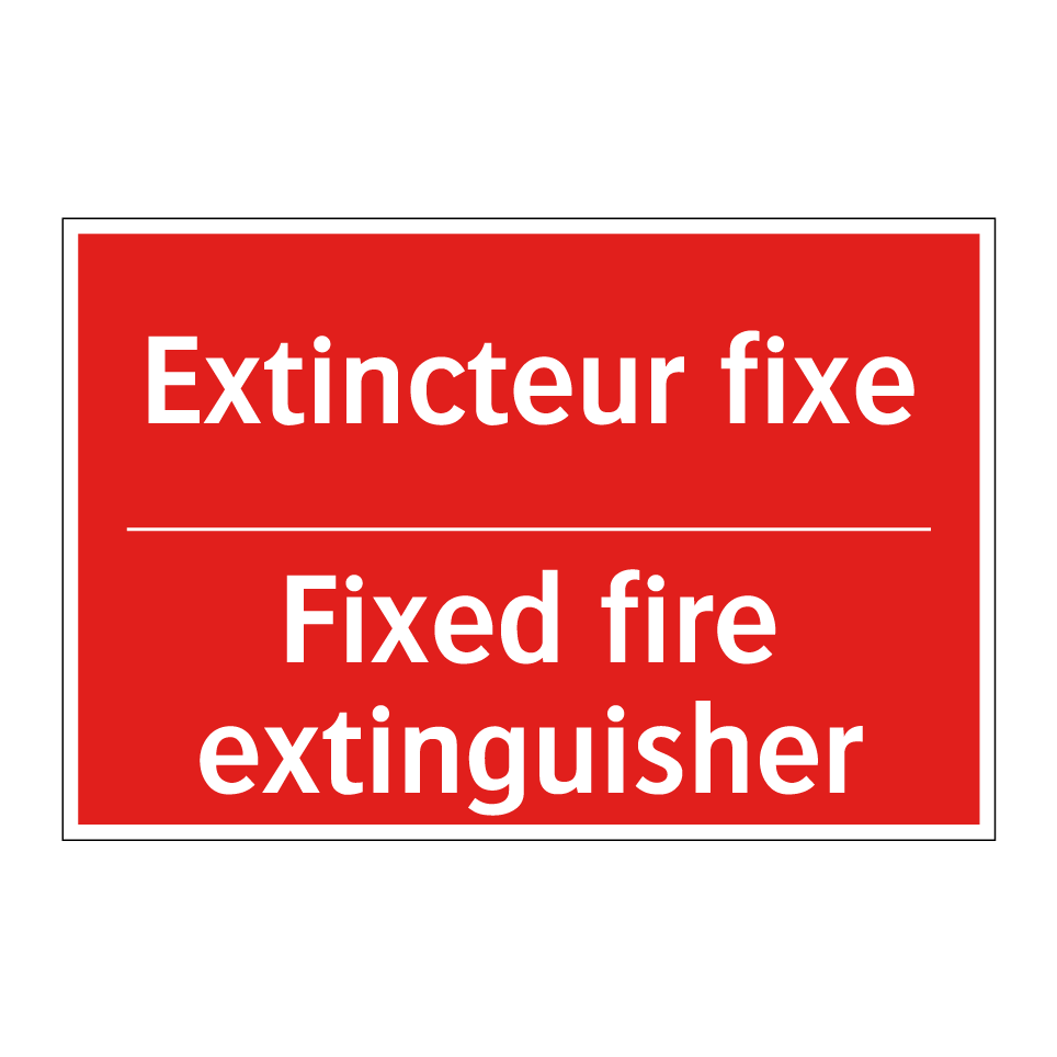 Extincteur fixe - Fixed fire extinguisher