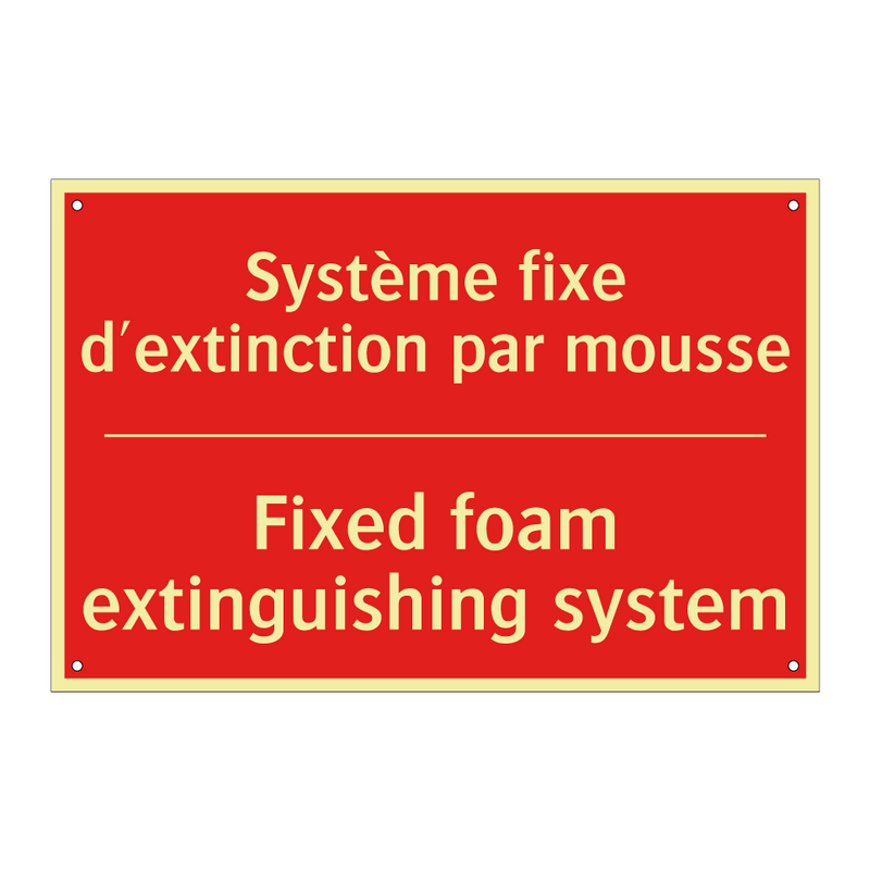 Système fixe d'extinction par /.../ - Fixed foam extinguishing system /.../