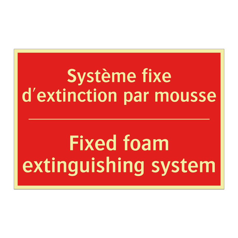 Système fixe d'extinction par /.../ - Fixed foam extinguishing system /.../