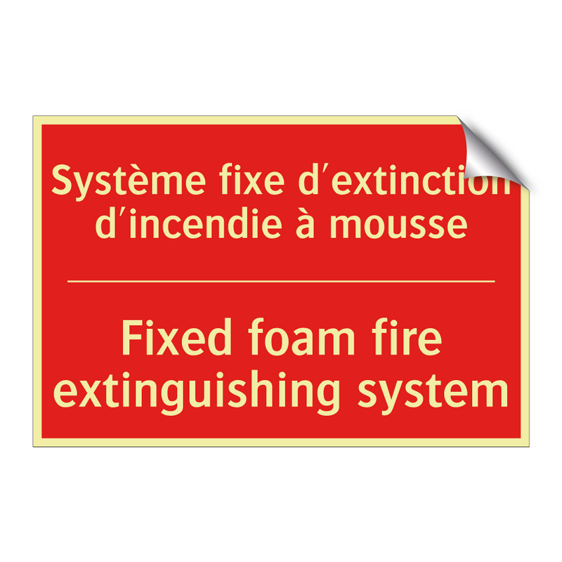 Système fixe d'extinction d'incendie /.../ - Fixed foam fire extinguishing /.../