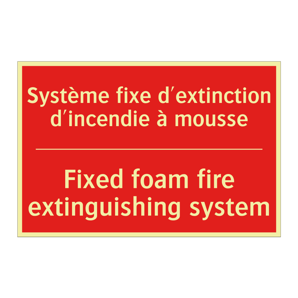Système fixe d'extinction d'incendie /.../ - Fixed foam fire extinguishing /.../