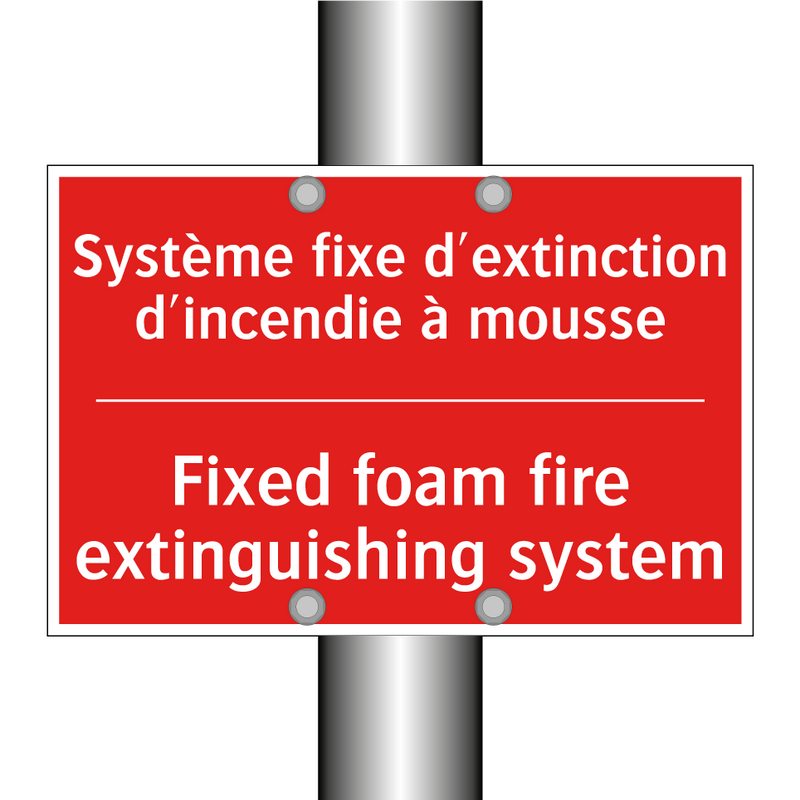 Système fixe d'extinction d'incendie /.../ - Fixed foam fire extinguishing /.../