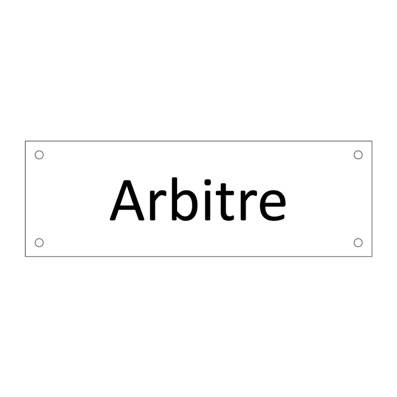 Arbitre & Arbitre & Arbitre