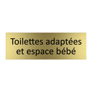 Toilettes adaptées et espace bébé