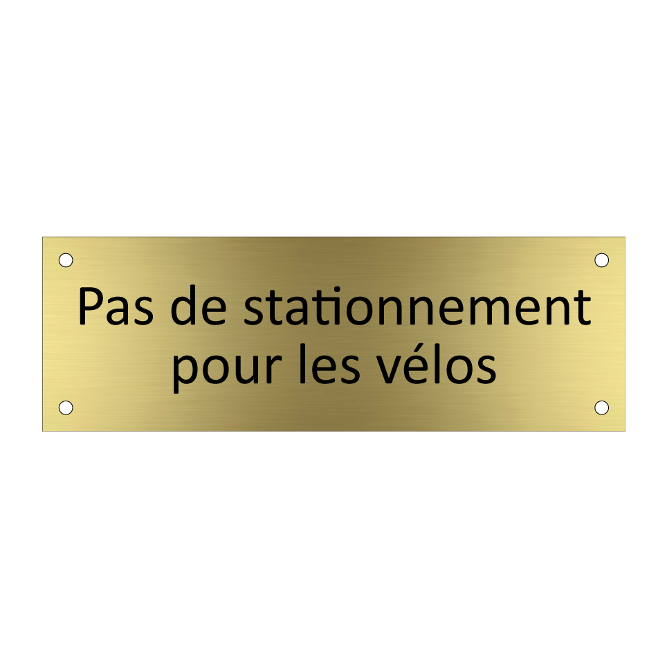 Pas de stationnement pour les vélos