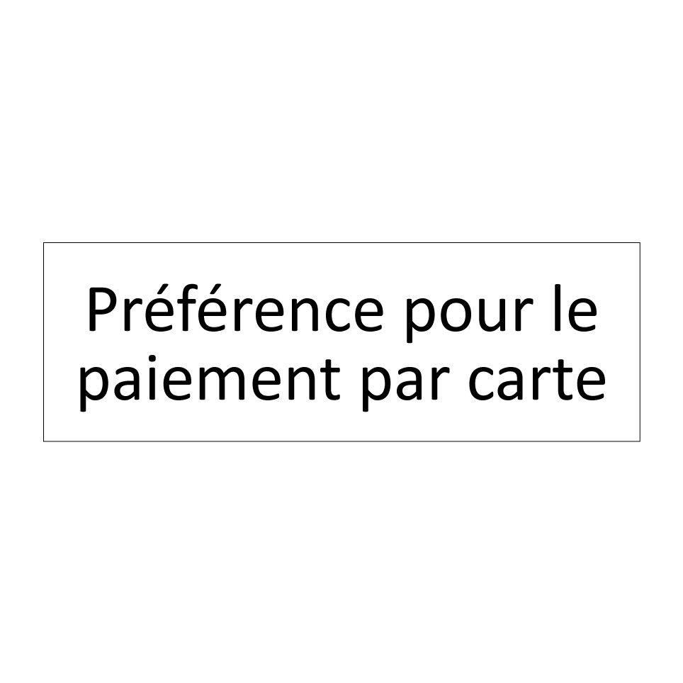 Préférence pour le paiement par carte