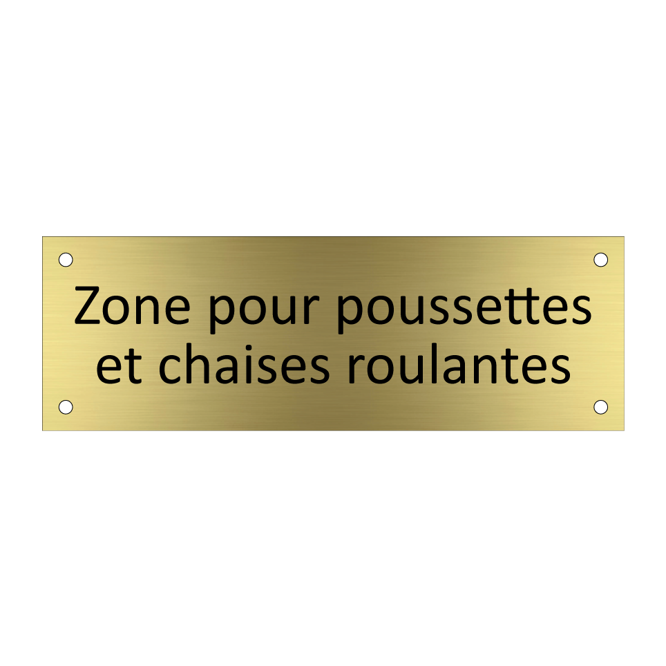 Zone pour poussettes et chaises roulantes