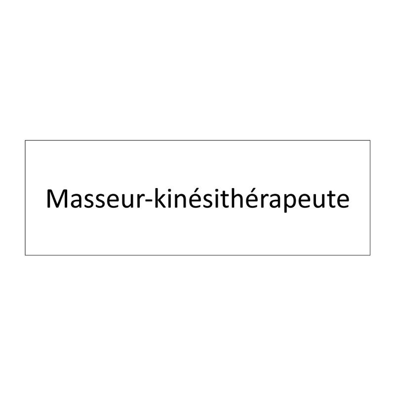 Masseur-kinésithérapeute & Masseur-kinésithérapeute & Masseur-kinésithérapeute