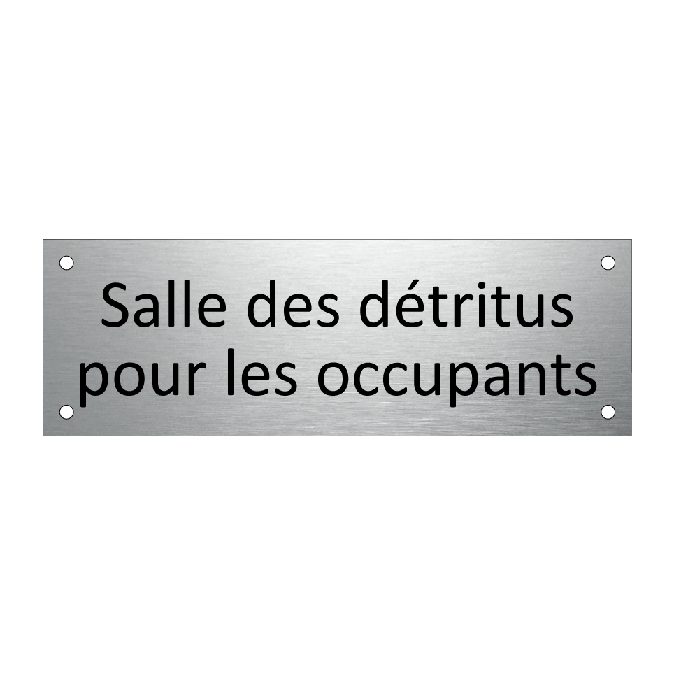 Salle des détritus pour les occupants