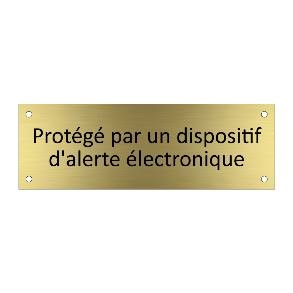 Protégé par un dispositif d'alerte électronique