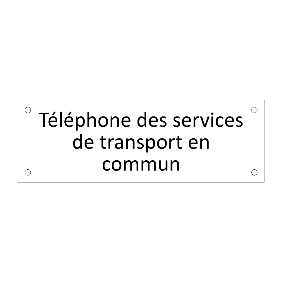 Téléphone des services de transport en commun