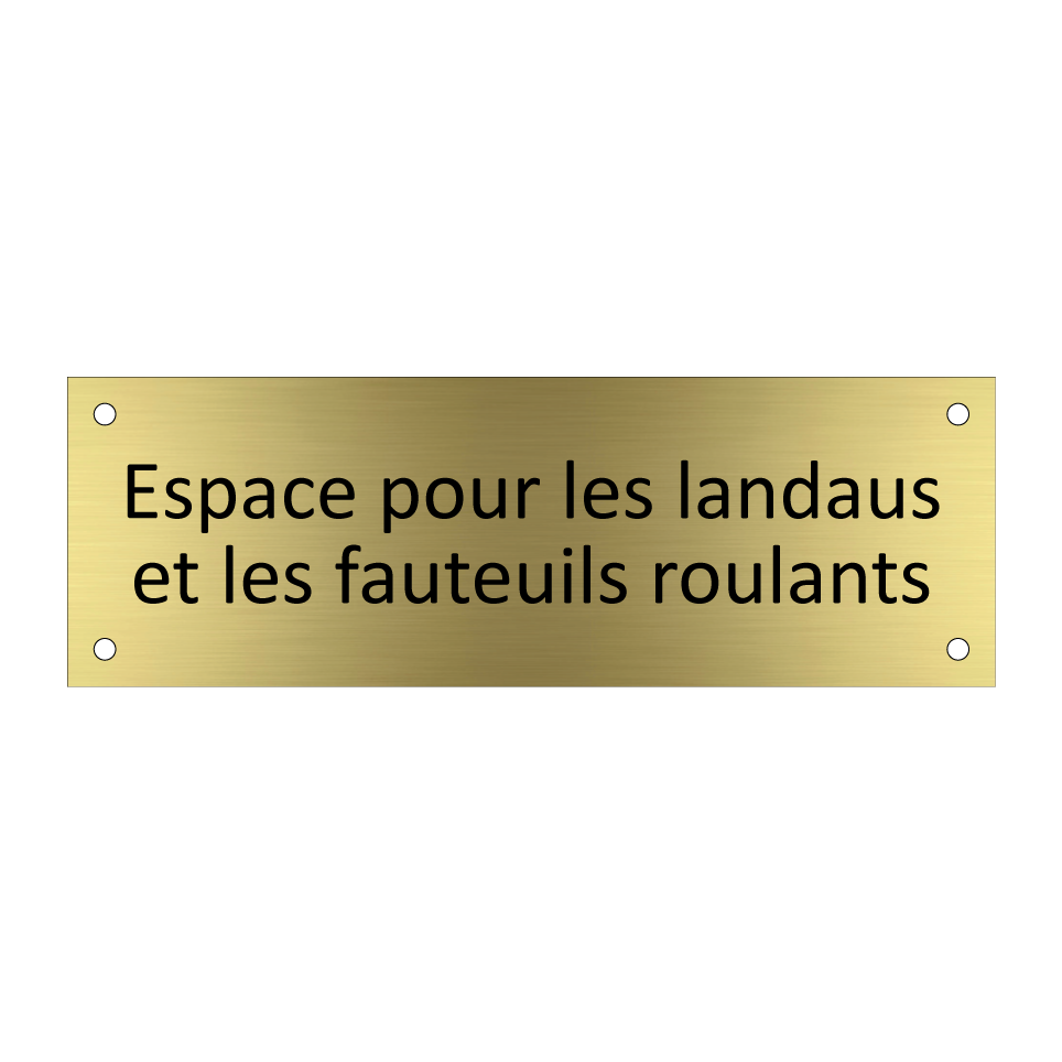 Espace pour les landaus et les fauteuils roulants