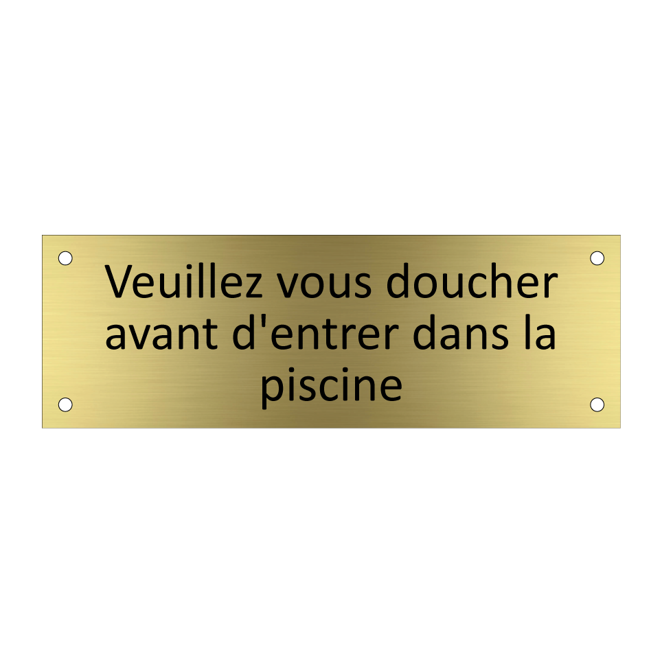 Veuillez vous doucher avant d'entrer dans la piscine