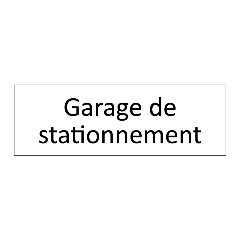 Garage de stationnement