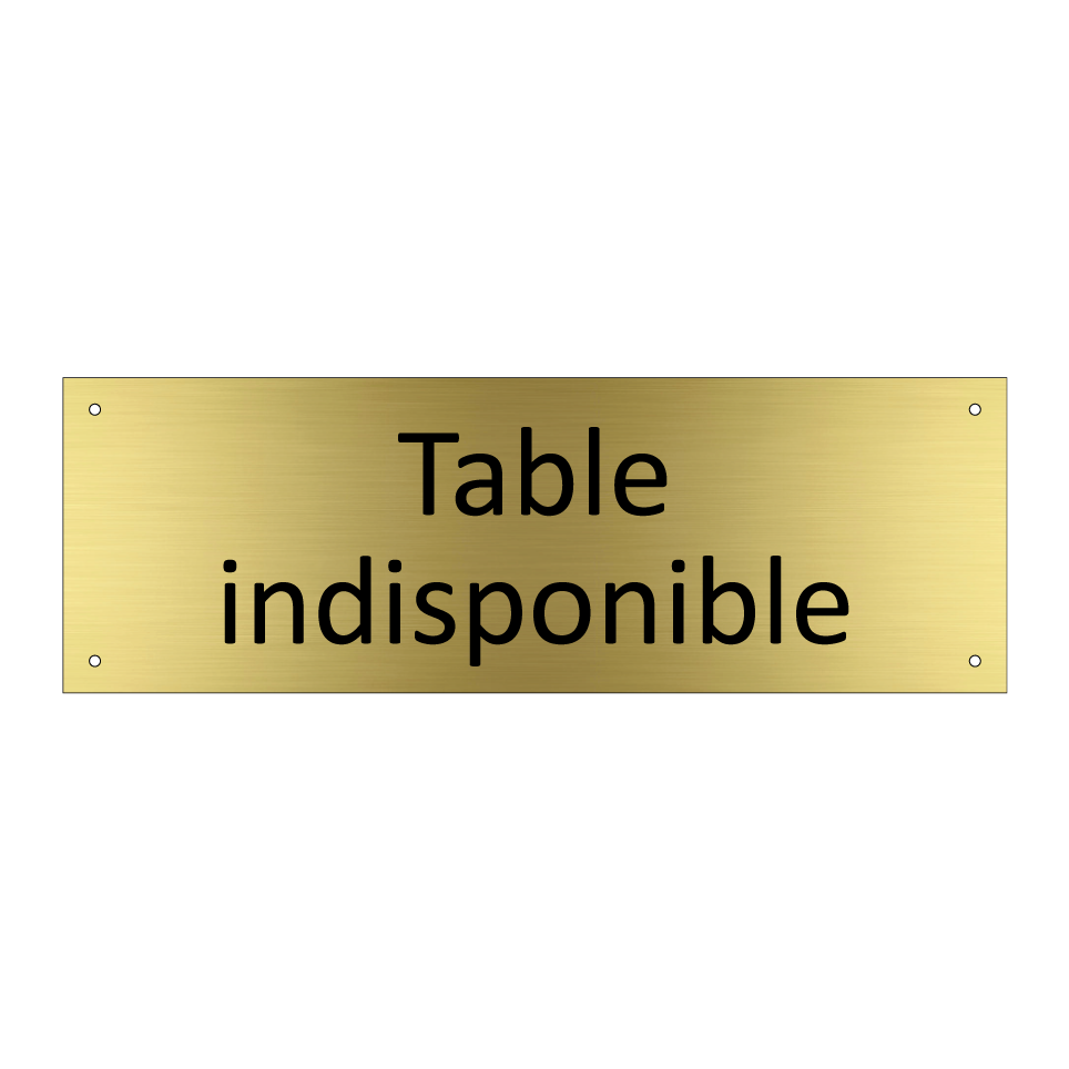 Table indisponible