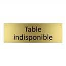 Table indisponible