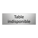 Table indisponible
