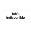 Table indisponible