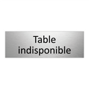 Table indisponible