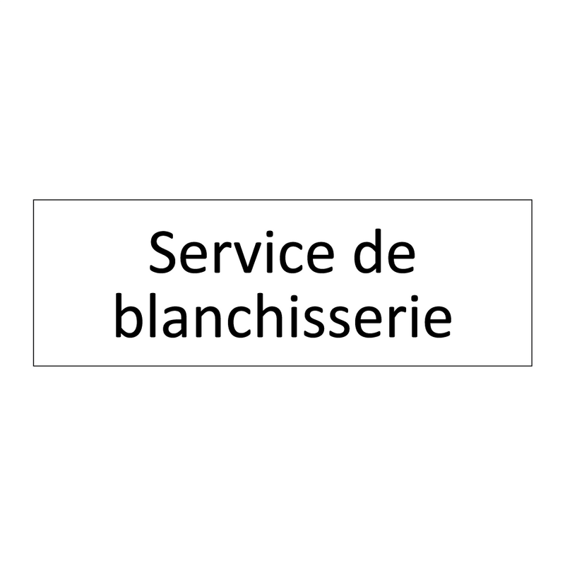 Service de blanchisserie