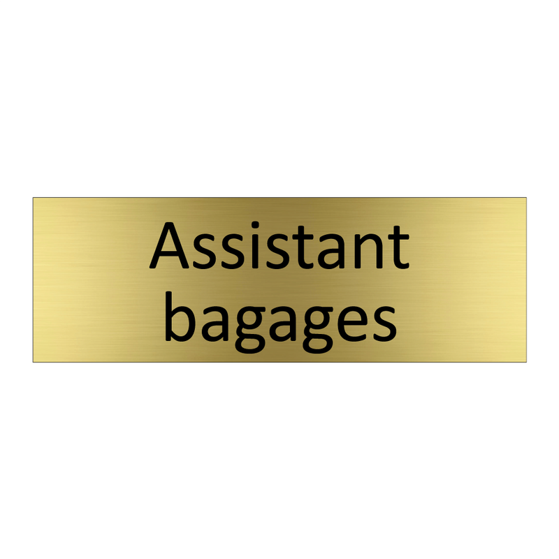 Assistant bagages