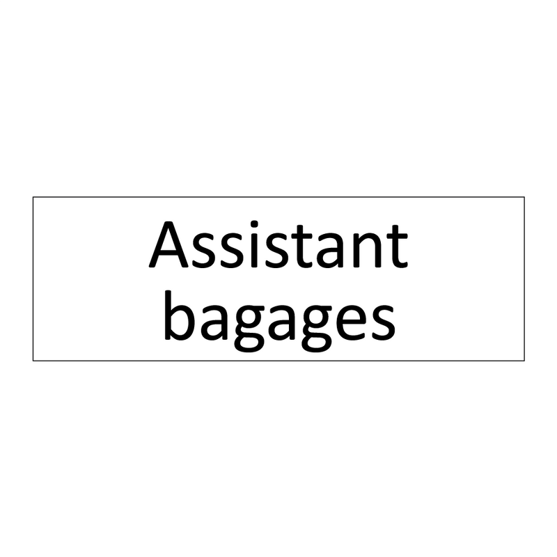 Assistant bagages