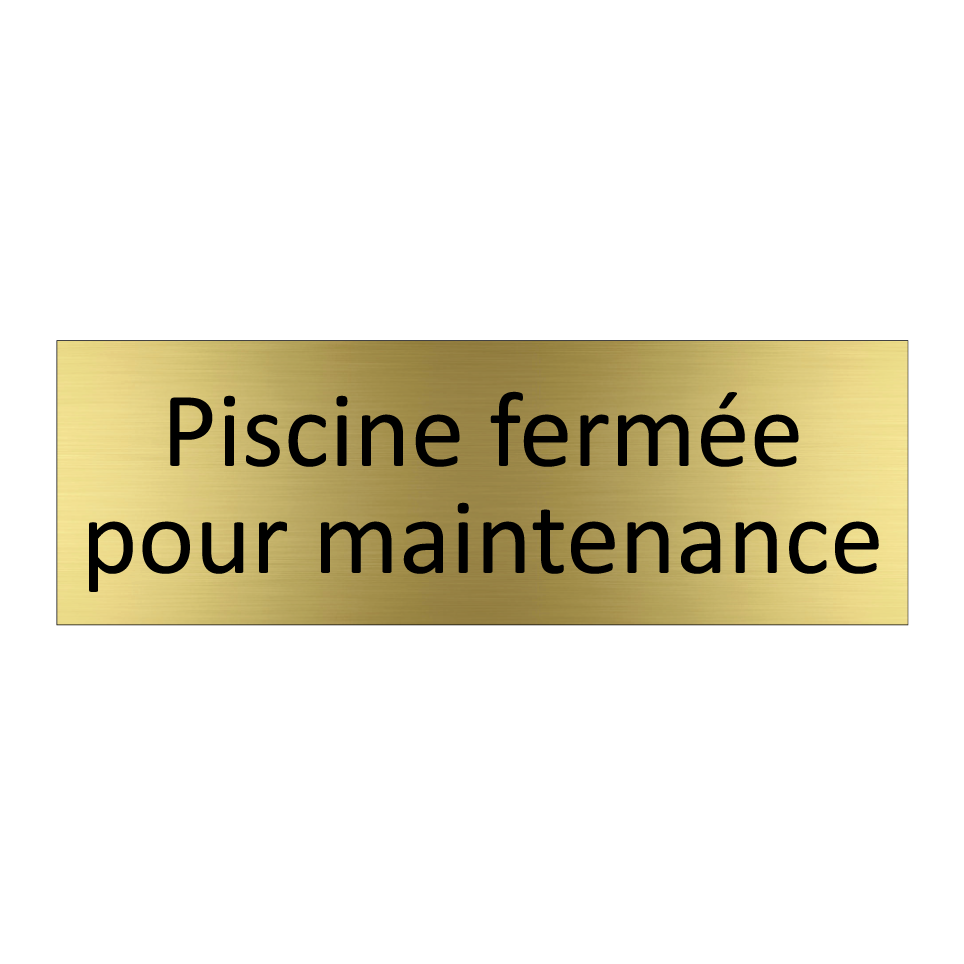 Piscine fermée pour maintenance