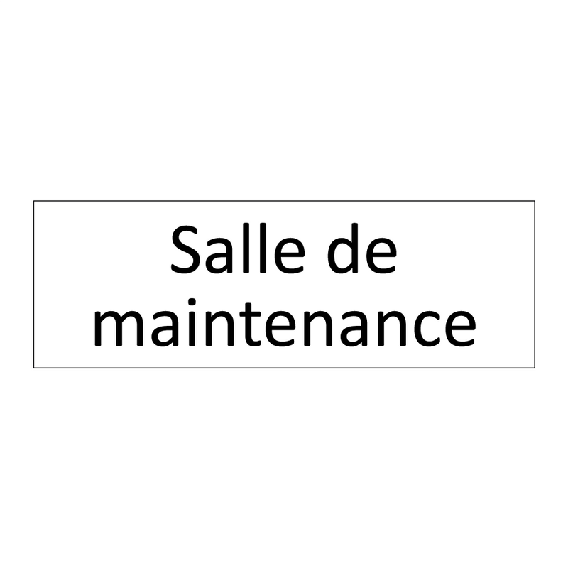 Salle de maintenance