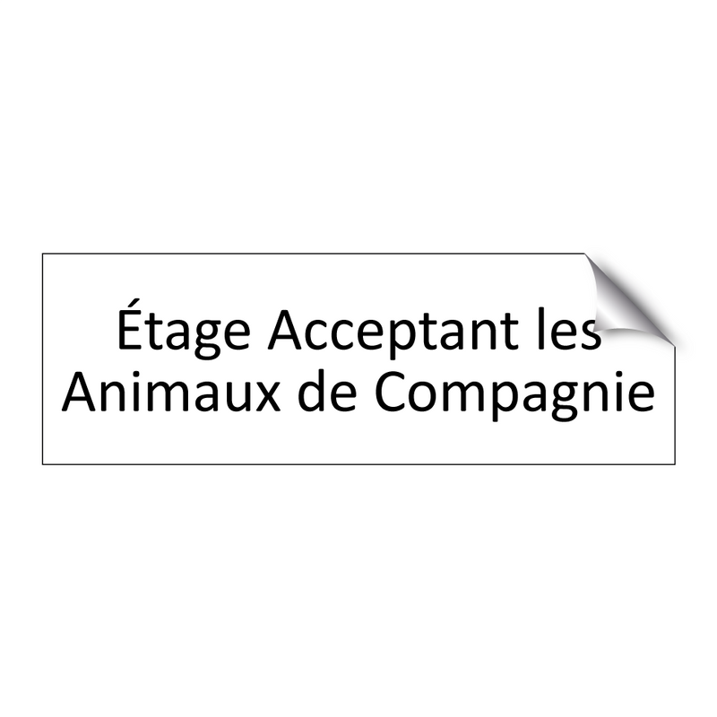 Étage Acceptant les Animaux de Compagnie
