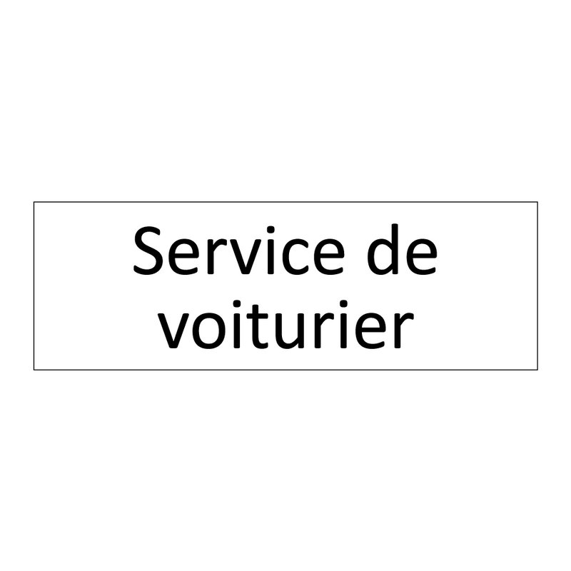 Service de voiturier