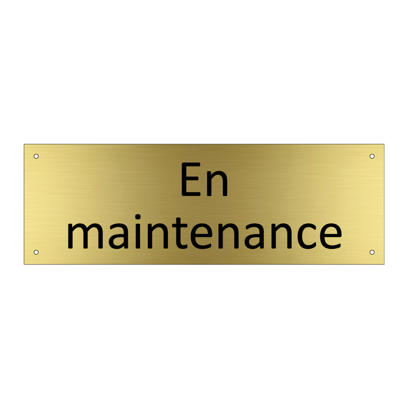 En maintenance