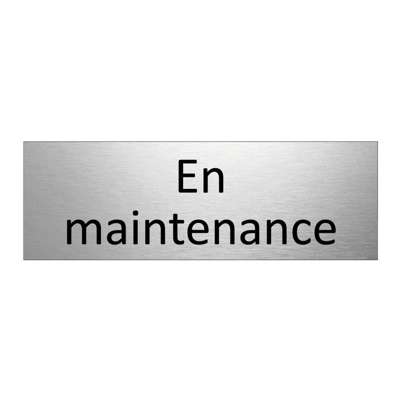 En maintenance