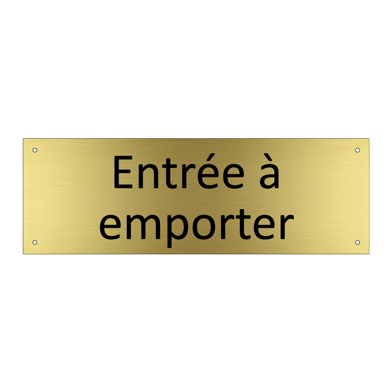 Entrée à emporter