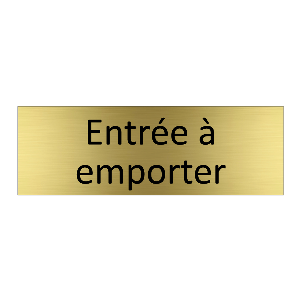 Entrée à emporter