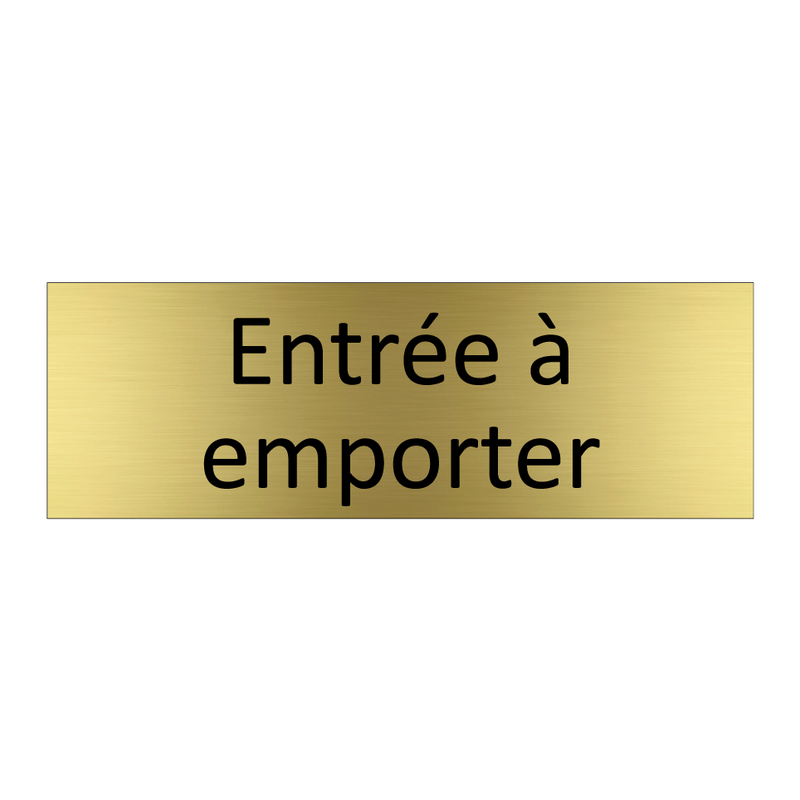 Entrée à emporter