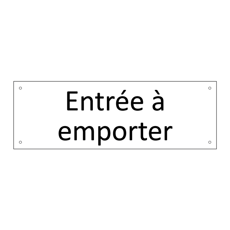 Entrée à emporter