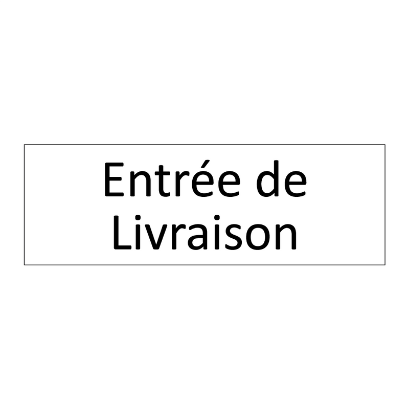 Entrée de Livraison