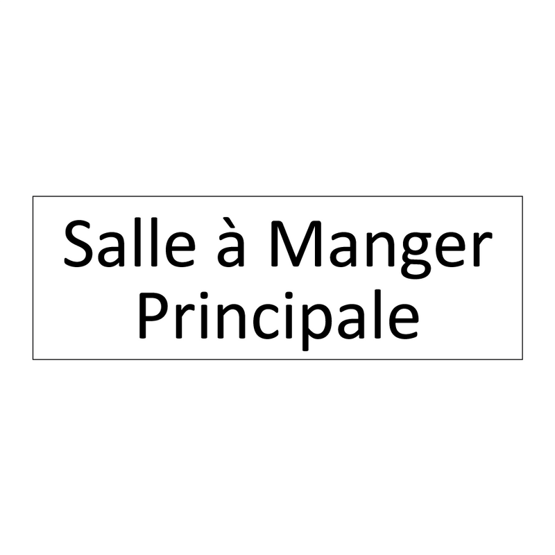 Salle à Manger Principale