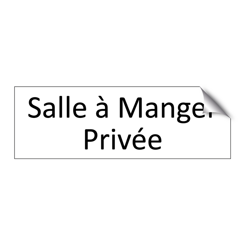 Salle à Manger Privée