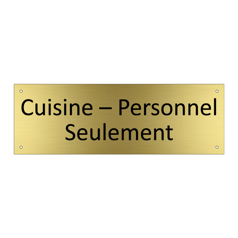 Cuisine – Personnel Seulement