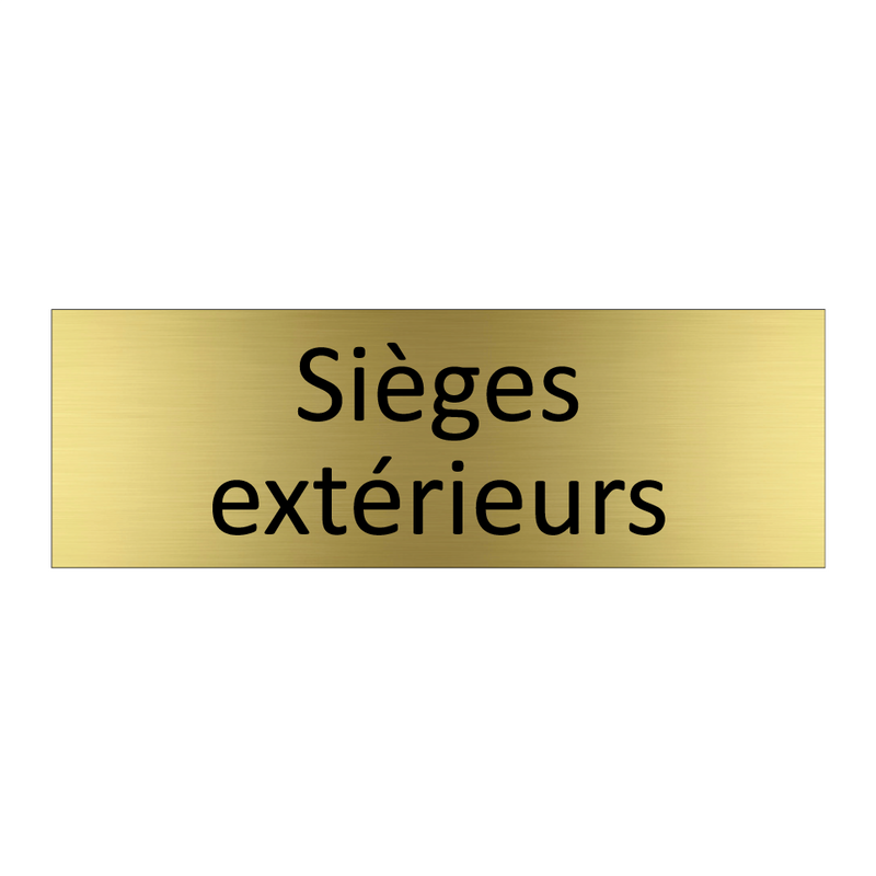 Sièges extérieurs