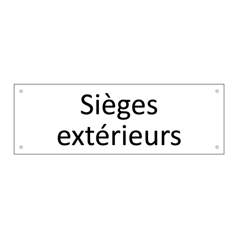 Sièges extérieurs