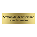 Station de désinfectant pour les mains