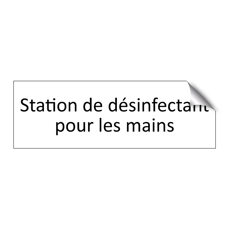 Station de désinfectant pour les mains