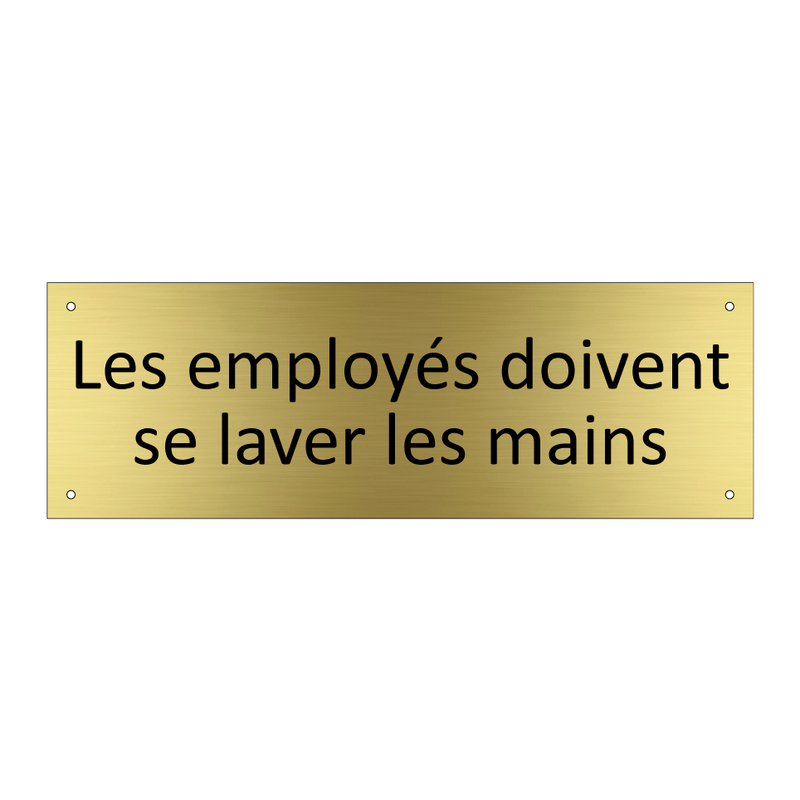 Les employés doivent se laver les mains