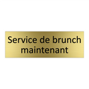 Service de brunch maintenant